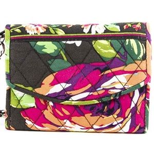 Vera Bradley English Rose Super Smart Wristlet
